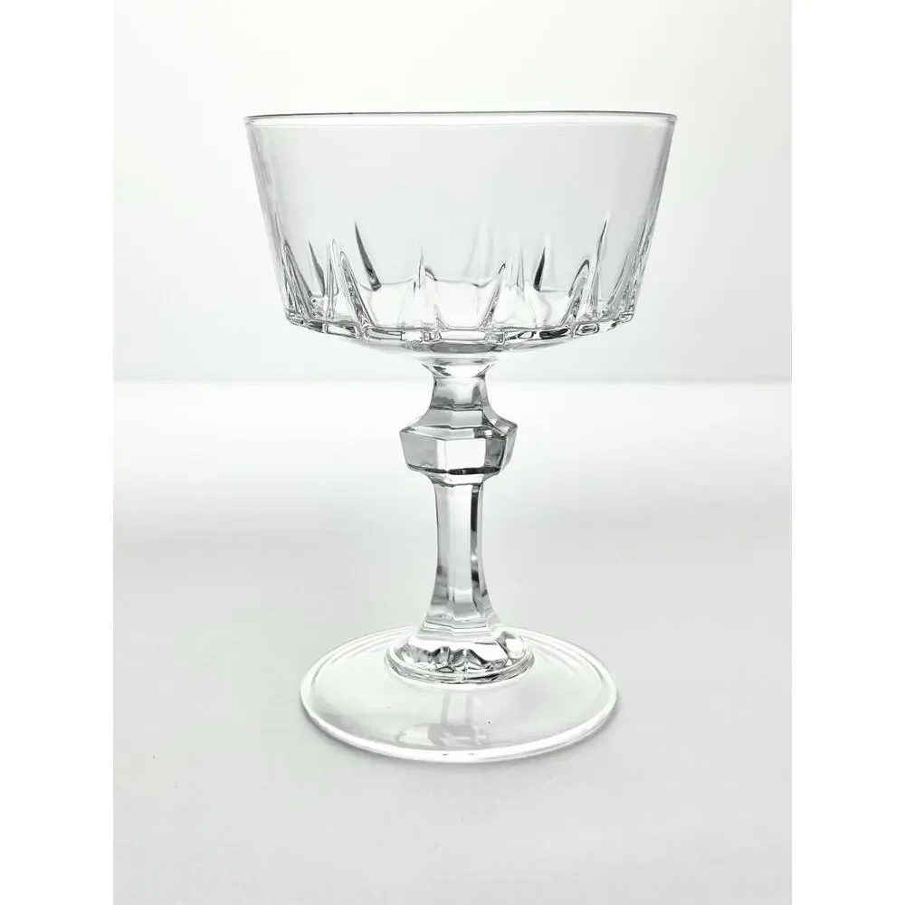 Princess House “Esprit” Set of 4 Champagne Coupe Glasses 5 1/4” 8oz
